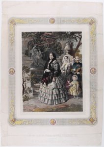 Hennes majestæt dronningen ISABEL II. og hendes august Datter HENNES SERENE HØJHED PRINSESSEN I AS af Bernardo Blanco y Pérez