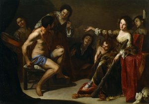 Herkules og Omphale af Bernardo Cavallino