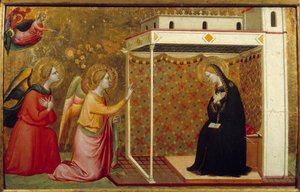 Bebudelse. Maleri af Bernard Daddi (? - 1355) Ec. Ital. af Bernardo Daddi