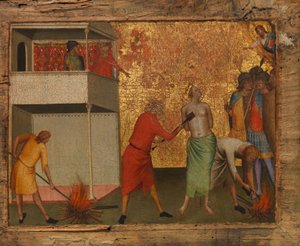 Saint Reparata tortureret med rødglødende jern.