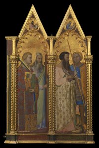 Saints Bartholomew and George (venstre panel) (recto) af Bernardo Daddi