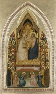 Jomfruens kroning med engle og hellige, ca. 1340-5 (tempera på poppeltræ)