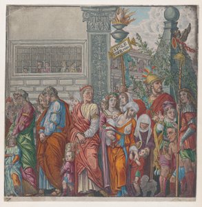 Blad 7: procession, fra Julius Cæsars triumf, 1599.