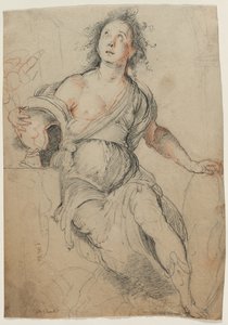 Allegorisk figur, ca. 1635. af Bernardo Strozzi