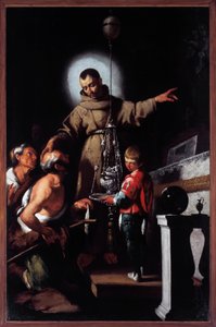 Portræt af Sankt Didacus af Alcala (olie på lærred af Bernardo Strozzi