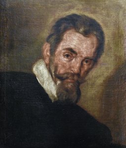 Portræt af komponisten Claudio Monteverdi (1567-1643) af Strozzi, Bernardo (1581-1644) Privat samling af Bernardo Strozzi