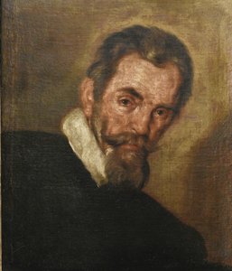 Portræt af komponisten Claudio Monteverdi 1567-1643 af Bernardo Strozzi