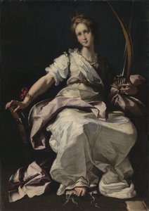 Den hellige Katarina af Alexandria af Bernardo Strozzi
