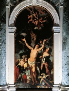 St Sebastian Cured by the Holy Women, af Bernardo Strozzi, olie på lærred af Bernardo Strozzi