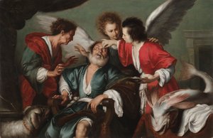 Helbredelsen af Tobit, ca. 1625. af Bernardo Strozzi