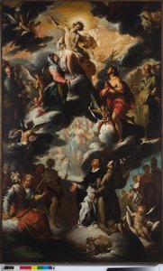 Sankt Dominikus syn (himlen) af Bernardo Strozzi