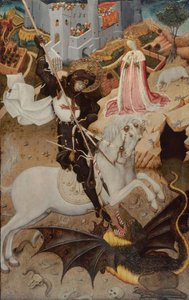 Sankt Georg dræber dragen, 1434-1435 af Bernat Martorell the Elder