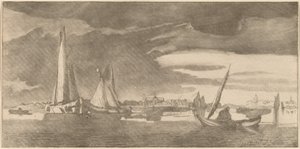 Flod med by, 1775.