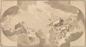 Loftsdekoration af Bernhard Schreuder after Jacob de Wit