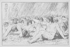 Dantes guddommelige komedie, Inferno (Helvede), planche XII (litografi) af Bernhard Schuler