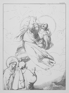 Dantes guddommelige komedie, Paradiso (Himlen), plade XXXIII (litografi) af Bernhard Schuler