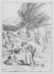 Dantes guddommelige komedie, Purgatorio (Skærsilden), plade XXVIII (litografi) af Bernhard Schuler