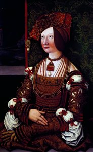 Portræt af kejserinde Bianca Maria Sforza (maleri) af Bernhard Strigel