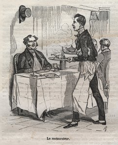 Restauratoren - indgravering i "La Physiologie du gout"" af Jean Anthelme Brillat Savarin (Brillat-Savarin)