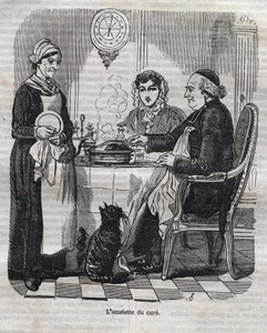 Kurens omelet - indgravering i "La Physiologie du gout"" af Jean Anthelme Brillat Savarin (Brillat-Savarin)