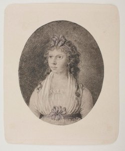 Portræt af Maren Schou West, født Grønlund af Bertel Thorvaldsen