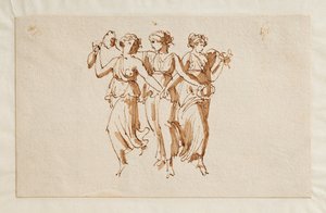 Tre dansende bacchantes af Bertel Thorvaldsen