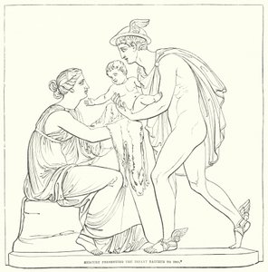 Mercury præsenterer spædbarnet Bacchus for Ino af Bertel after Thorvaldsen