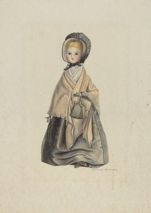 Quaker dukke af Bertha Semple