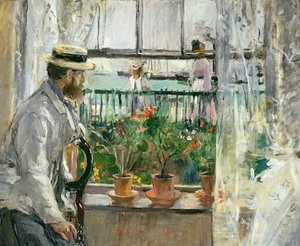 Eugène Manet på Isle of Wight, 1875 af Berthe Morisot