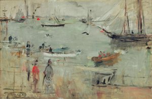 Hafenszene, Isle of Wight af Berthe Morisot