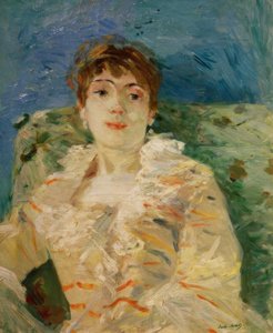 Ung kvinde ved sofaen af Berthe Morisot