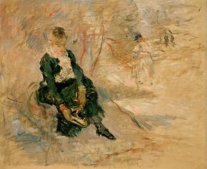Ung kvinde afleverer sin skøjte af Berthe Morisot