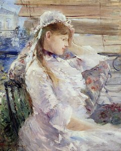 Profil af en siddende ung kvinde af Berthe Morisot