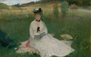 Læsning, 1873. af Berthe Morisot