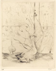 Gåtur i Boulougneskoven af Berthe Morisot