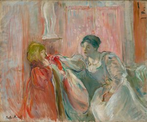 Kvinde og barn af Berthe Morisot