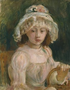 Ung pige med hat af Berthe Morisot