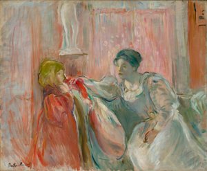 Ung kvinde og barn af Berthe Morisot