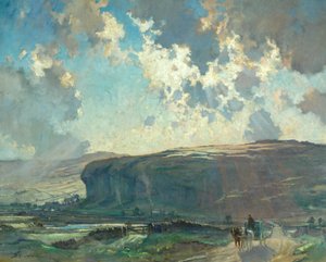 Hans Majestæts post, Kilnsey Crag af Bertram Priestman