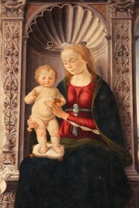 Madonna med barnet på tronen sammen med Johannes Døberen og Jeronimo