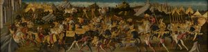 Scipio Africanus Besejrer Hannibal, ca. 1470 (tempera på stof monteret på panel) (se også 488155)