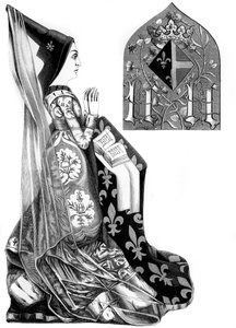 Charlotte af Savoyen 1441-1483, dronningekonsort af Ludvig XI af Frankrig, 1400-tallet 1849.