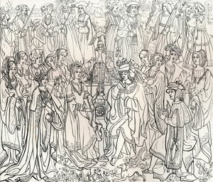Ægteskab mellem kong Ludvig XII af Frankrig og Mary Tudor, 1500-tallet, 1849.