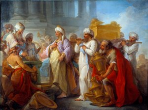 Solomon foran Alliancens Ark Maleri af Blaise Nicolas Le Sueur (1716-1783) 1747 Søn. 0,96x1,27 m Caen, Musee des Beaux Arts af Blaise Nicolas Le Sueur
