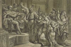 Eponina beder Vespasian om barmhjertighed for Sabinus af Blaise Nicolas Lesueur