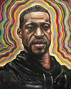 George Floyd, ca. 2020 (Akryl på lærred) af Blake Munch