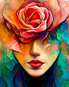 Kiss From A Rose, ca. 2022 (Digital Art) af Blake Munch