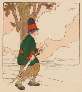 Børnerim: En lille mand (farvelitografi)