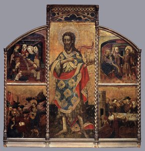 Johannes Døberens altertavle, ca. 1440 (tempera på panel)