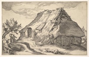 Landskab med stuehus, 1613. af Boetius Adams Bolswert